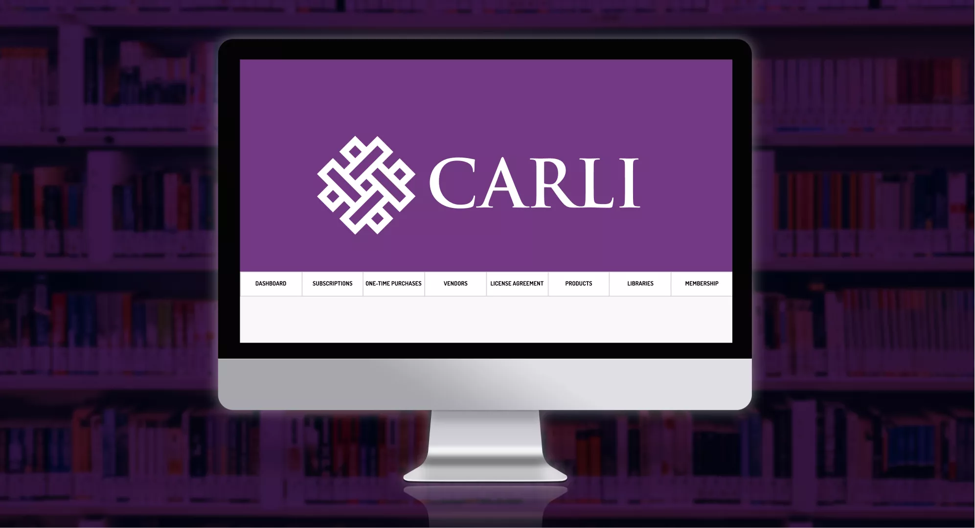 CARLI logo on computer screen