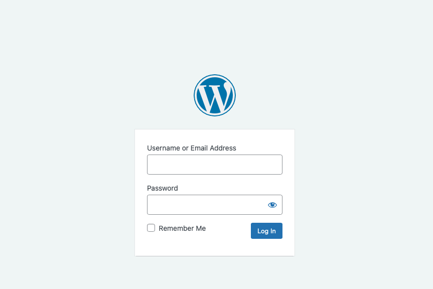 Computer screen showing prompt to log into a WordPress site.