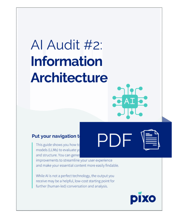 thumbnail image of first page of the document titled AI audit #2, Information Architecture