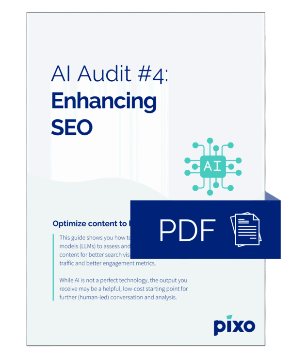 thumbnail image of first page of the document titled AI audit #4, Enhancing SEO