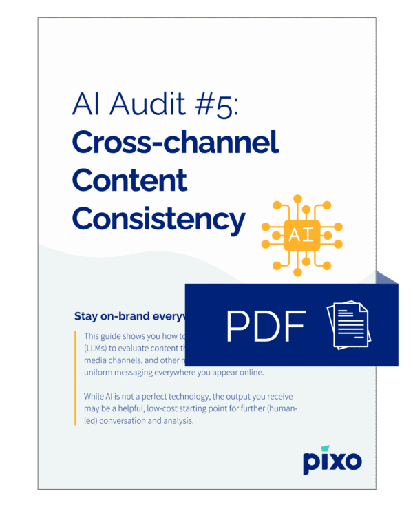 thumbnail image of first page of the document titled AI audit #5, Cross-channel Content Consistency