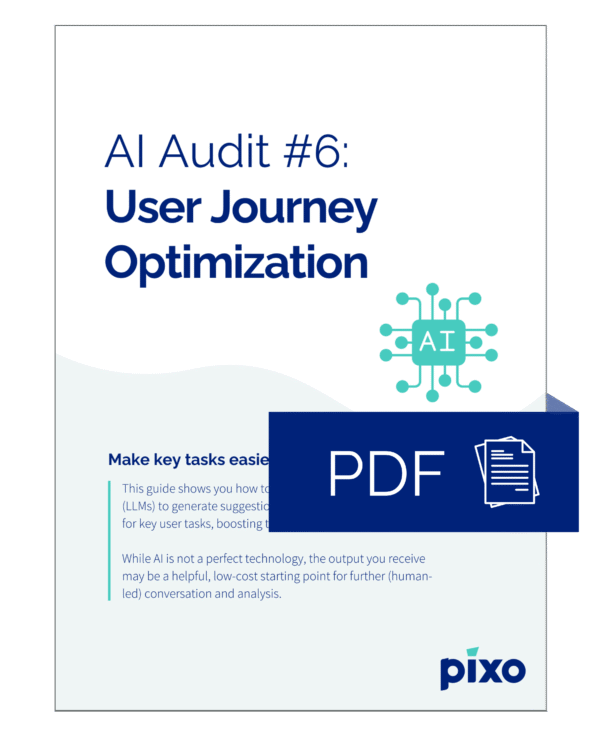 thumbnail image of first page of the document titled AI audit #6, User Journey Optimization