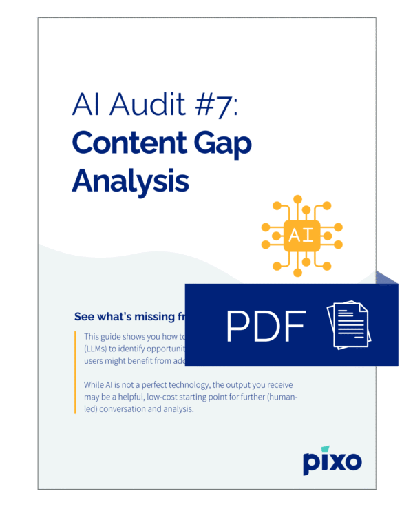 thumbnail image of first page of the document titled AI audit #7, Content Gap Analysis