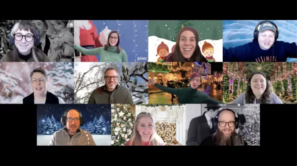 screenshot from Pixo's 2025 holiday video greeting card